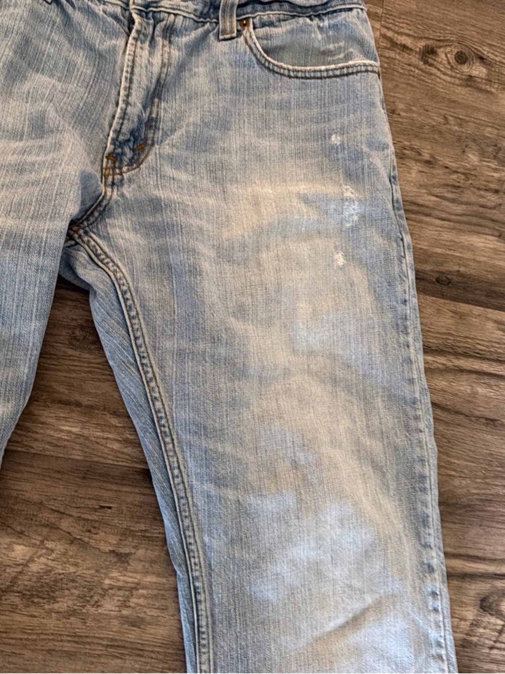 LEVI’S The Original Jeans Men's Waxed Slim Straight Denim 514 Light Blue Jeans - Picture 7 of 13